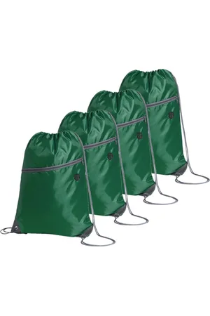 Merkloos Sport gymtas/rugtas - 4x - - 34 x 44 cm - polyester - met rijgkoord en voorvakje