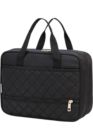 Merkloos Toiletry Bag with Luggage Strap and Multiple Compartments for Women - Large Travel Toiletry Bag - Fashion Hanging Toiletry Bag - Water Resistant Makeup Bag for Holiday Business Trip Gym by VASCHY Toilettas met haak
