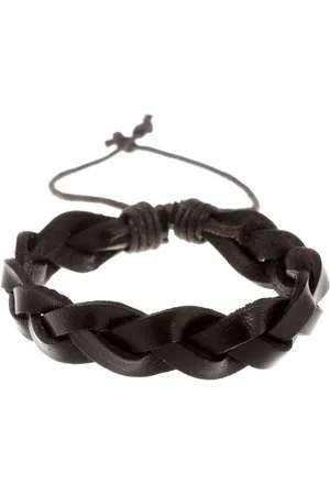 Behave Gevlochten armbandje van imitatieleer