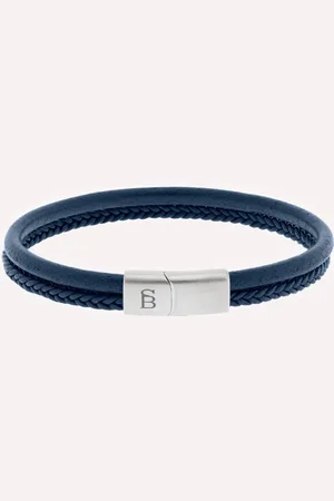 Steel & Barnett ® - Leren armband - heren - Denby Leren Armband - - 20.5 CM
