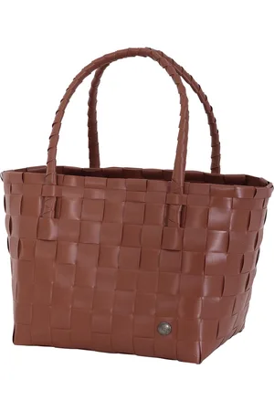 Handed By Duurzame handgevlochten boodschappentas - Shopper - Weekendtas - Strandtas - Sporttas - Paris - bruin - sienna