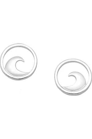 EAR IT UP Oorbellen - Golf - Wave - Zee - Push back oorknopjes - 925 sterling zilver - 10 mm - 1 paar