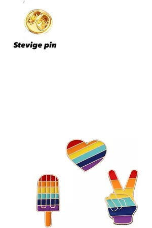 Akyol Pride broches – combi set – 3 broches - LGBT BROCHEb - pirde - GAYPRIDE BROCHE - regenboog broche -Regenboog - Pride kledingspeld - Gay - lesbian - trans - cadeau - geschenk - pride amsterdam- feestdag - verassing - respect - equality -lg