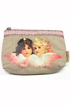 Karen by Simonsen Make-up tasje - Engelen - - Afmeting 17x 4 x 12 cm.