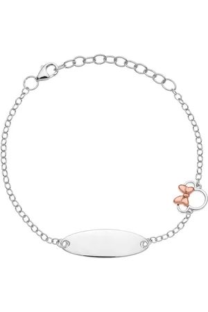 Disney 4-DIS012 Zilveren Armband Minnie Mouse - Minnie Armbandje - Sieraden - 12+3cm Lengte - Ankerschakel - 1,7mm - Plaatje 23x7,9mm - Minnie 8,9x9mm - 925 - Zilver