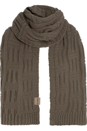 Knit Factory Bobby Gebreide Sjaal Dames & Heren - Herfst- & Wintersjaal - Grof gebreid - Langwerpige sjaal - Wollen Sjaal - Dames sjaal - Heren sjaal - Unisex - - Bruin - 200x30 cm