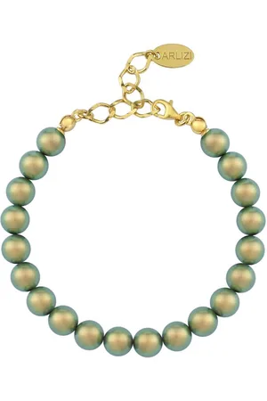 ARLIZI 1133 Parel Armband - Dames - Verguld - 20 cm - 8 mm - Groen