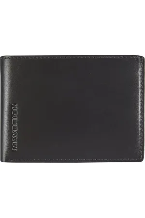 Maverick All black - Lederen portemonnee - Compact billfold RFID