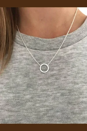 Joboly Cirkel Rondje Coin Muntje Ketting - Dames - - 45 cm