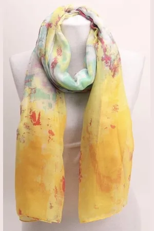 Merkloos Lange Dunne Sjaal - Geel - 180 x 80 cm (20-64#)
