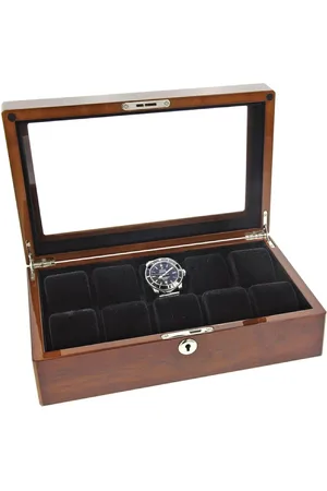 Fox Horloge opbergbox - voor 10 horloges - - Hoogglans - 33 x 19 x 6 (LxBxH)