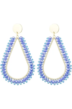 Yehwang Oorbellen - Koper - Blauw - Goud