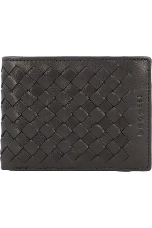 Bugatti Geweven portefeuille leer 13 cm