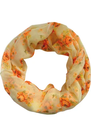 Merkloos Dunne Colsjaal - Print - Oranje - 82 x 43 cm (0005)