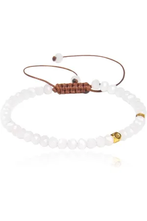 Memphis Armband Natuursteen - 4mm Facetkraal White