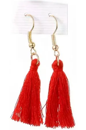 Akyol Kerst oorbellen – kwast oorbellen – rood - bohemian oorbellen - festival oorhangers - festival oorbellen oorbellen kerst - kerst accessoires – kerst – kerstmis – Christmas - oud en nieuw – kerst accessoire – kerst – feestdagen