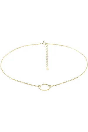 Zilver Verguld Dames Choker - Goudkleurig Dames Chocker Ketting - Verguld Dames Ketting - Chocker - Verguld Echte 925 - Amona Jewelry