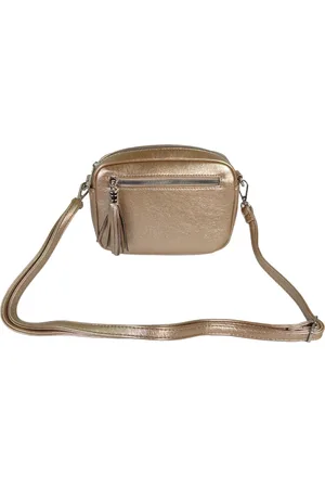 Flora & CO Flora&Co - Paris - metallic Crossbody handtas - instelbare riem 130 cm - goud