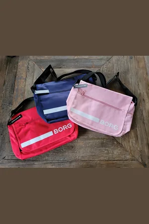 Björn Borg Set van 3 - Bjorn Borg Baseline Flyer Low - Schoudertas - Kleuren Red-Navy-Rose