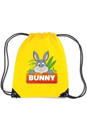 Bellatio Decorations Bunny het Konijn rijgkoord rugtas / gymtas - - 11 liter - voor kinderen