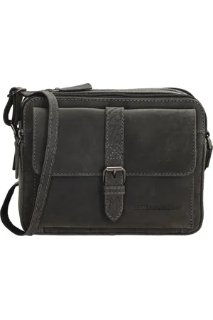 Hide & Stitches Idaho Crossbody Schoudertas - 100% Leder - - 100% Leer