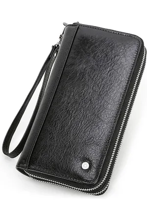 Contacts Luxe leren handtas heren Crazy Horse Leather - portefeuille heren - mannen cadeautjes cadeau voor man - portemonnee heren pasjes houder - Top kwaliteit Leer