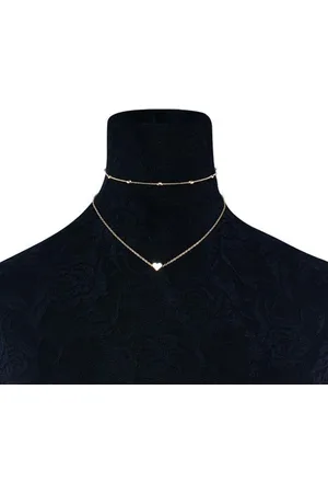 KJG Goudkleurige Choker + Ketting met Hartje
