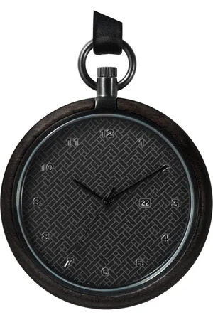 Auteur Watches Memento Midnight - Ebbenhout en Zwart Staal Zakhorloge 44mm