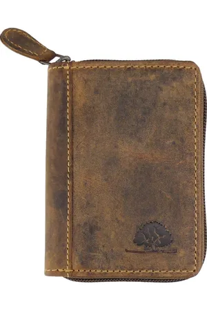Greenburry Vintage creditcard etui RFID leer 7,5 cm