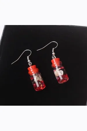 Akyol Cocktail oorbellen – Oorbellen dames - oorbellen meisjes - Oorhangers dames - leuke rode oorbellen - Sieraad- drankjes oorbellen - oorbellen cadeau - verjaardag - grappige oorhangers - Valentijn cadeau