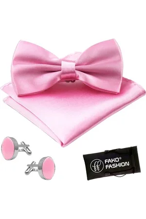Fako Fashion Vlinderstrik, Pochette & Manchetknopen - Vlinderdas - Strikje - Pochet - Satijn