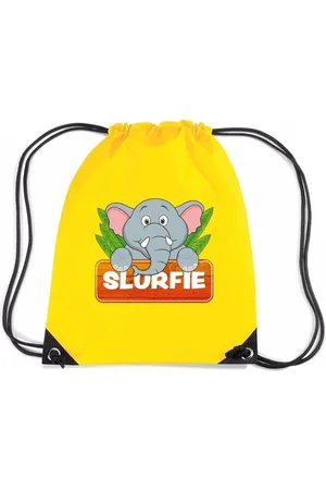 Bellatio Decorations Slurfie de Olifant rijgkoord rugtas / gymtas - - 11 liter - voor kinderen