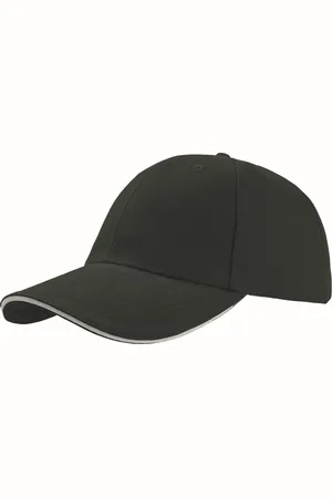 Atlantis Liberty Sandwich Heavy Brush Cotton 6 Panel Cap (Pack of 2)