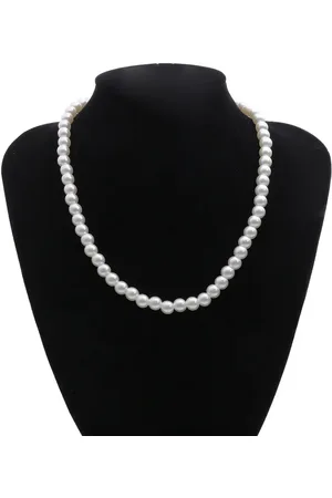 ASTRADAVI Mode Sieraden - Collier - Parelketting 45 cm met stainless steel sluiting