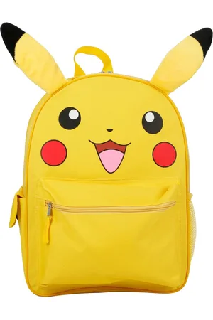 KIMU Rugtas Gele Hamster met Oren Groot - Grote Rugzak Schooltas - Tas Kinderen Kindertas Kinder Gymtas Kind Cartoon Muis Jongen Meisje Pika Festival
