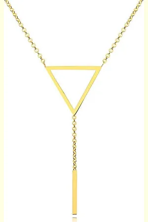 Cilla Jewels Dames ketting Edelstaal verguldkleurig Driehoek Staaf