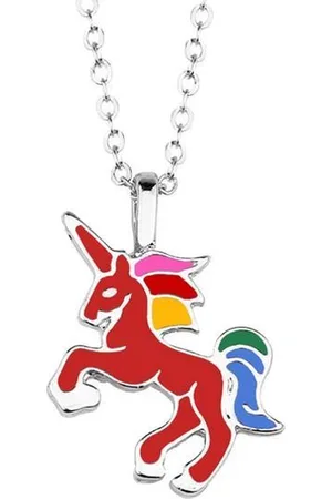 Fako Bijoux® Kinderketting - Eenhoorn - Zilverkleurig