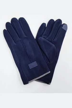 Merkloos Handschoenen Unisex herfst/winter onesize Blauw