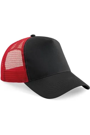 Beechfield Pet ‘Trucker Cap’ Zwart met Rood One Size