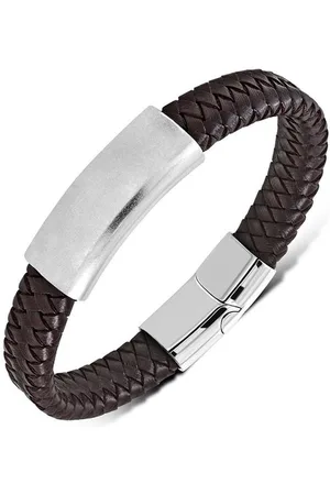 Montebello Armband Kelt Brown - 316L Staal - Leer - 12mm - 22cm