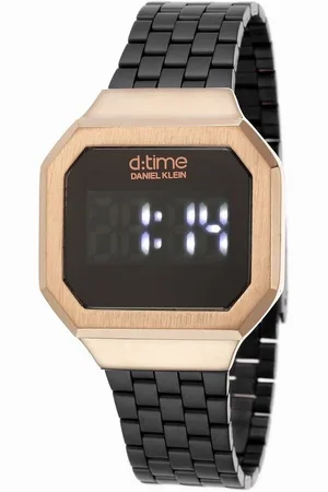 Daniel Klein DK.1.12464-5 - Horloge - Digitaal - Dames - Vrouwen - stalen band - Achthoek - Zwart - Rosékleurig