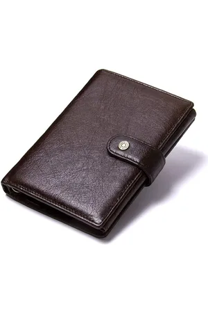 Contacts Leren portemonnee heren Crazy Horse Leather - portefeuille heren - mannen cadeautjes cadeau voor man - portemonnee heren pasjes houder - Top kwaliteit Leer
