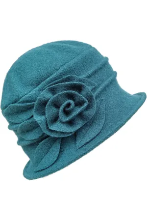 Merkloos MOSEN-Warme wintermutsen voor dames - retro wollen mutsen - winter wollen mutsen voor dames met bloemendecoraties - elegante hoeden van topkwaliteit