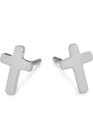CO88 Oorbellen Dames - Oorstekers - Kruis - ??8mm - Staal - - 8CE-70335