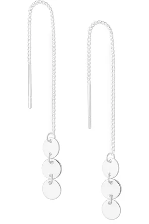 EAR IT UP Doortrekoorbellen - Cirkels - Triple - Threader - 925 sterling - 78 x 5 mm - 1 paar