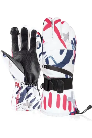 Merkloos Skihandschoenen, -30º C waterdichte thermische handschoenen, warme winterhandschoenen voor mannen en vrouwen, geschikt voor touchscreen, maat L.