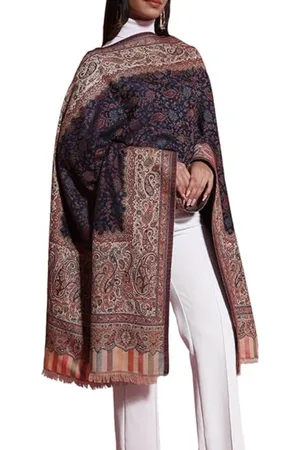 N3 Collecties Kashmiri Kani wollen stola voor dames