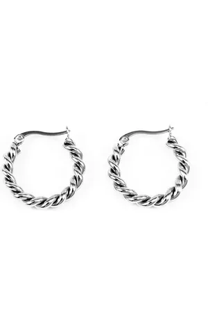 Dottilove Twisted Roestvrij Stalen Dames Oorringen Zilverkleur + Cadeauzakje