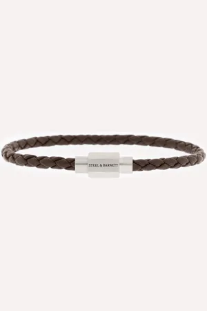 Steel & Barnett Luke Landon Leren Armband - Heren - - 18.5 cm