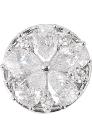 Fako Bijoux® Magneet Broche Mini - Magneetbroche - Bloem Facet Kristal - Magnetische Broche - Hoofddoek Magneet - Sjaal - Hijab - Abaya - Ø 14mm
